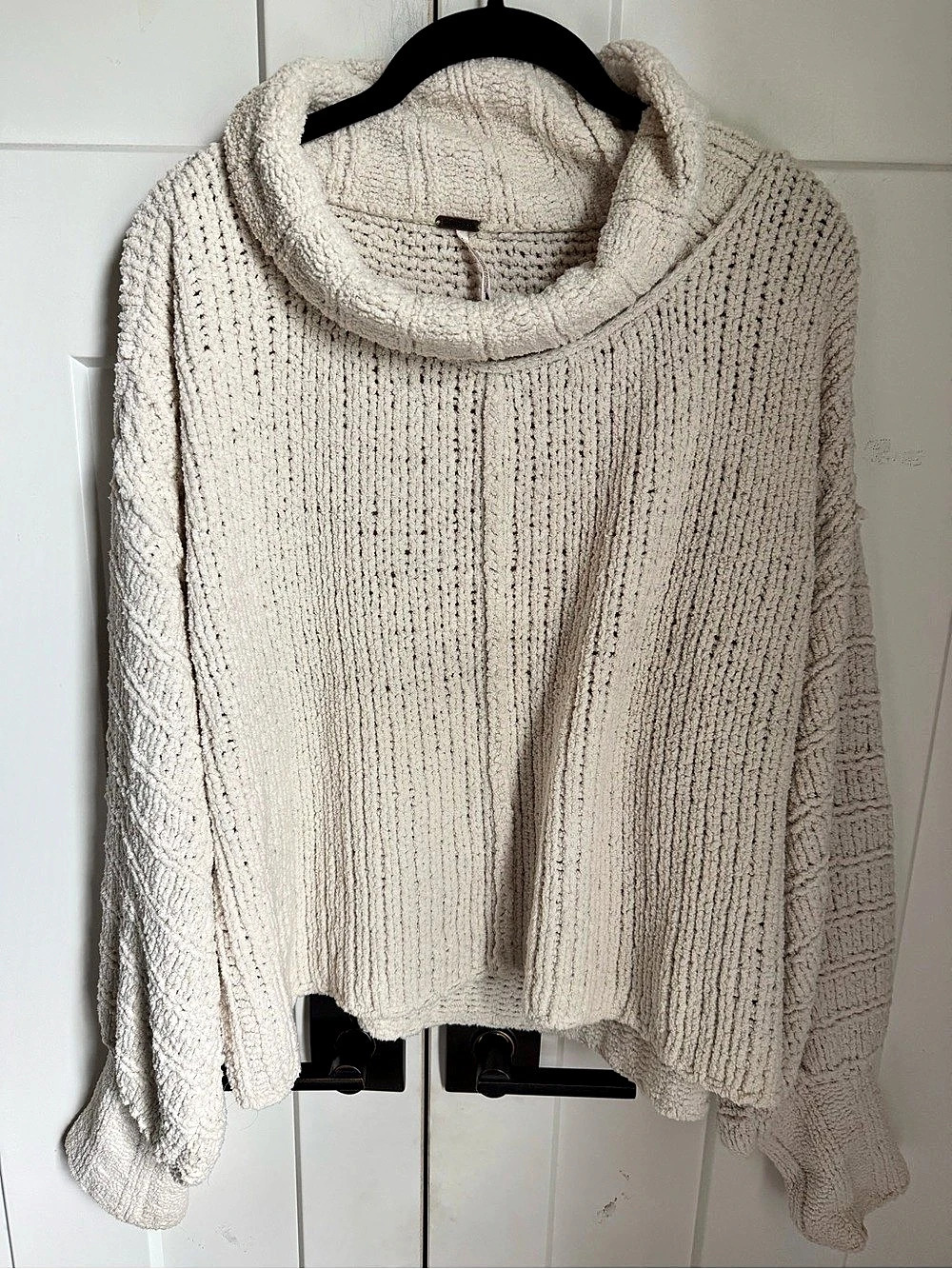 Free People Cream Cowl Neck Sweater Size XS
